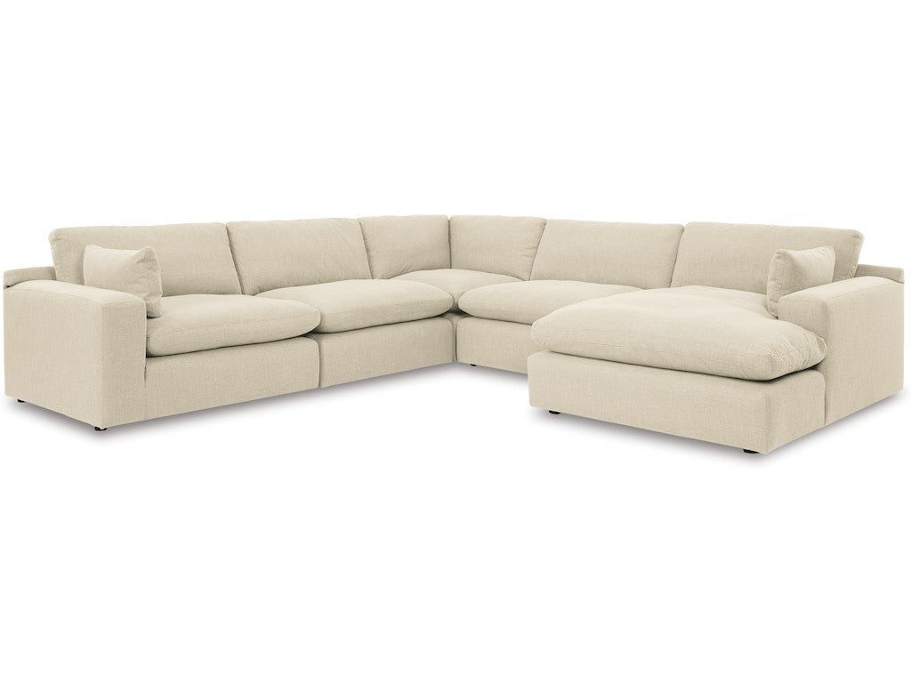 Elyza 5-Piece RAF Sectional in Linen